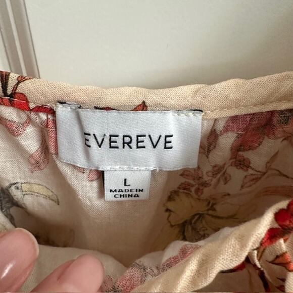 Evereve Char Floral Flutter Tank Size: L Color: Blush Pink Floral Pattern - Picture 7 of 10